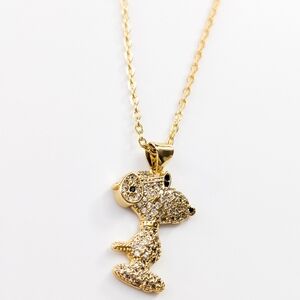 "Icy Snoopy" 18K Gold Pavé Chain Boutique Streetwear Edition